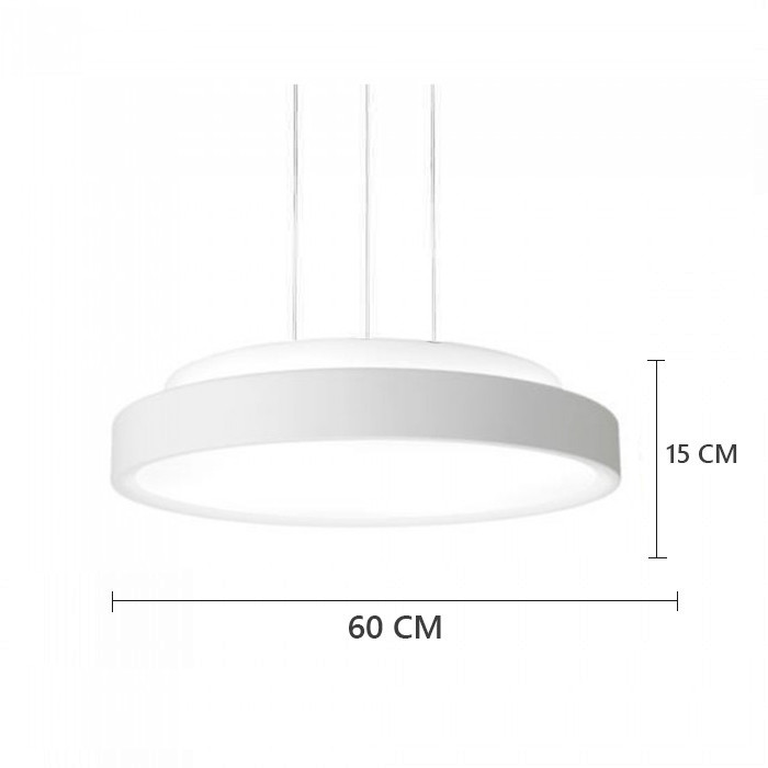 Pendente Ring Branco 60cm 6E-27 - New Line 9086BT