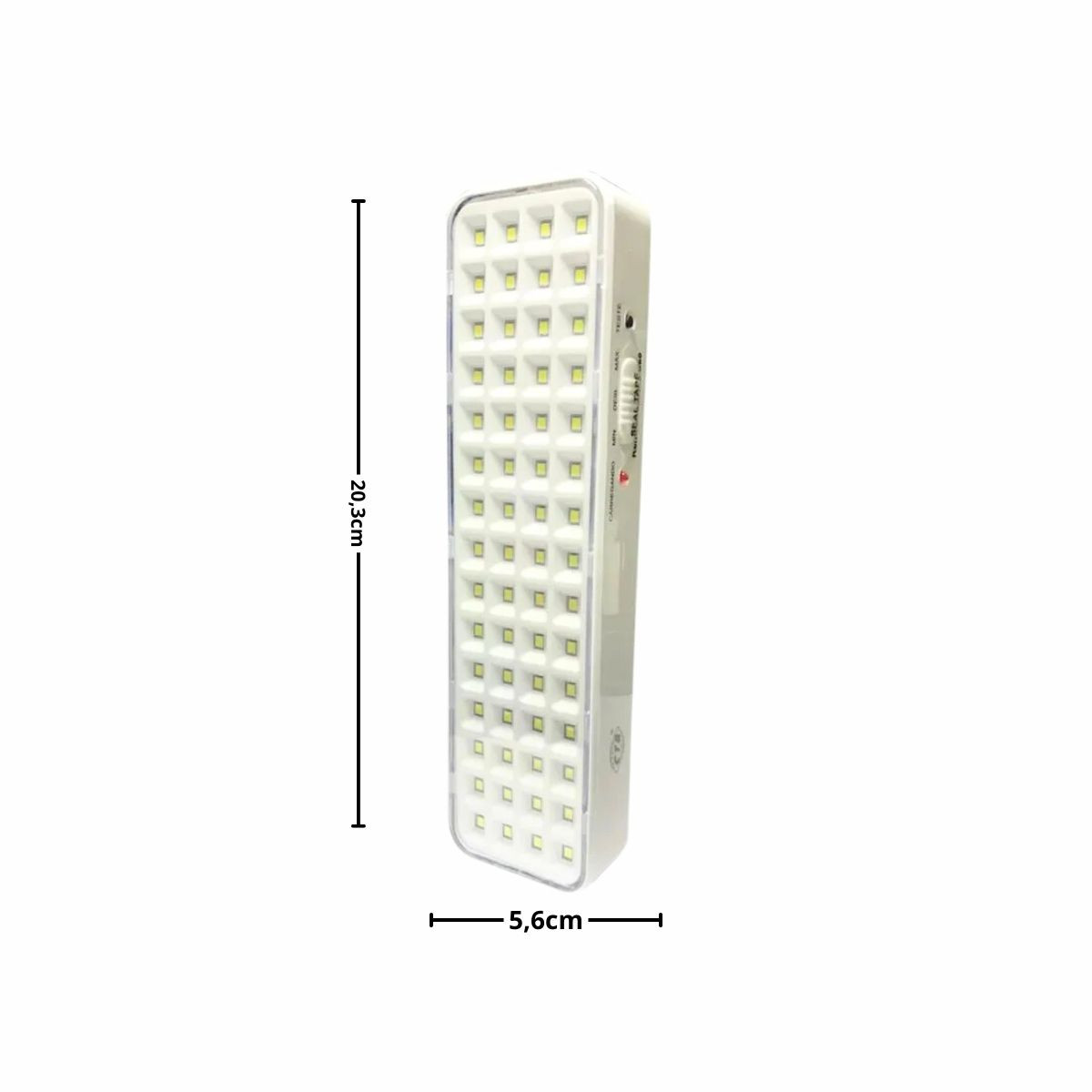 Luminária de Emergência Branca 60 LED's 5W 6500K 20cm - CTB