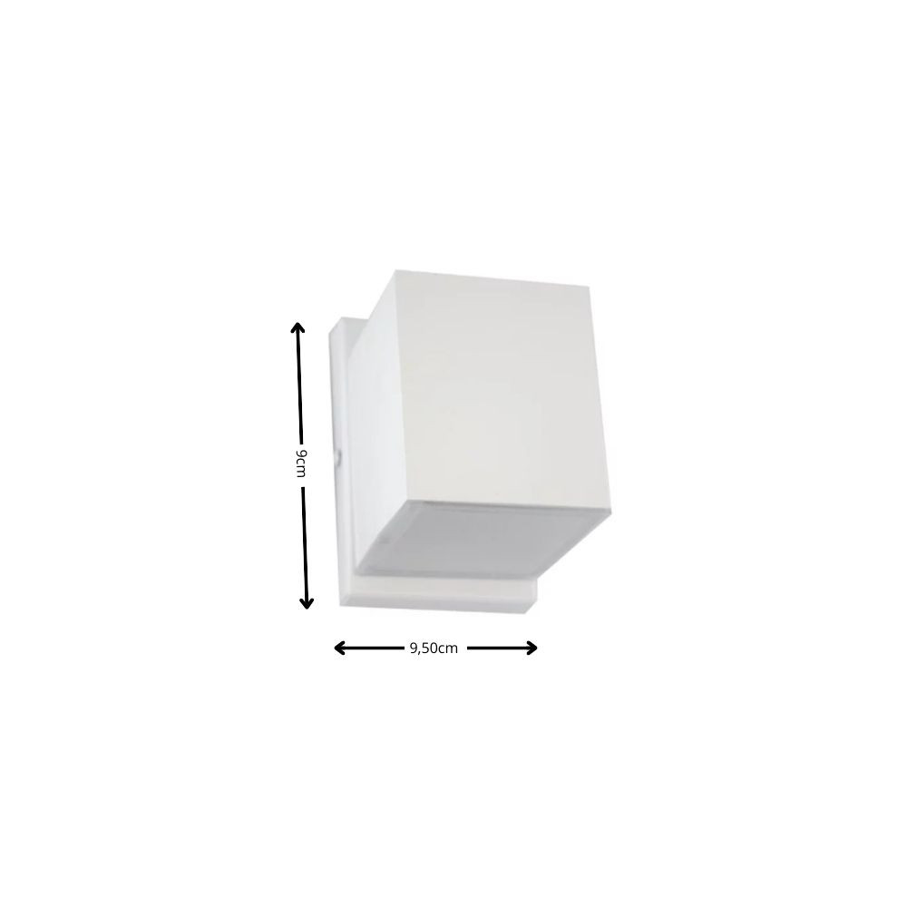 Arandela Cube Branca  A-91 - Ideal