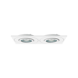 Spot de Embutir Duplo Face Plana Branco 2xAR70 - Interlight IL-0191-BM