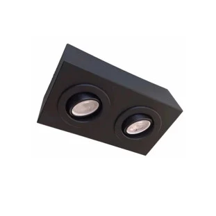 Plafon de Sobrepor Preto 2x Ar111 - Rioprelustres