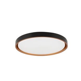 Plafon LED Redondo preto e dourado