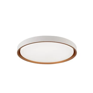 Plafon LED Redondo Branco e Dourado  Ø51cm  48W  3000K/4000K/6000K - Hevvy Iluminação LY- 8762L BC+DR